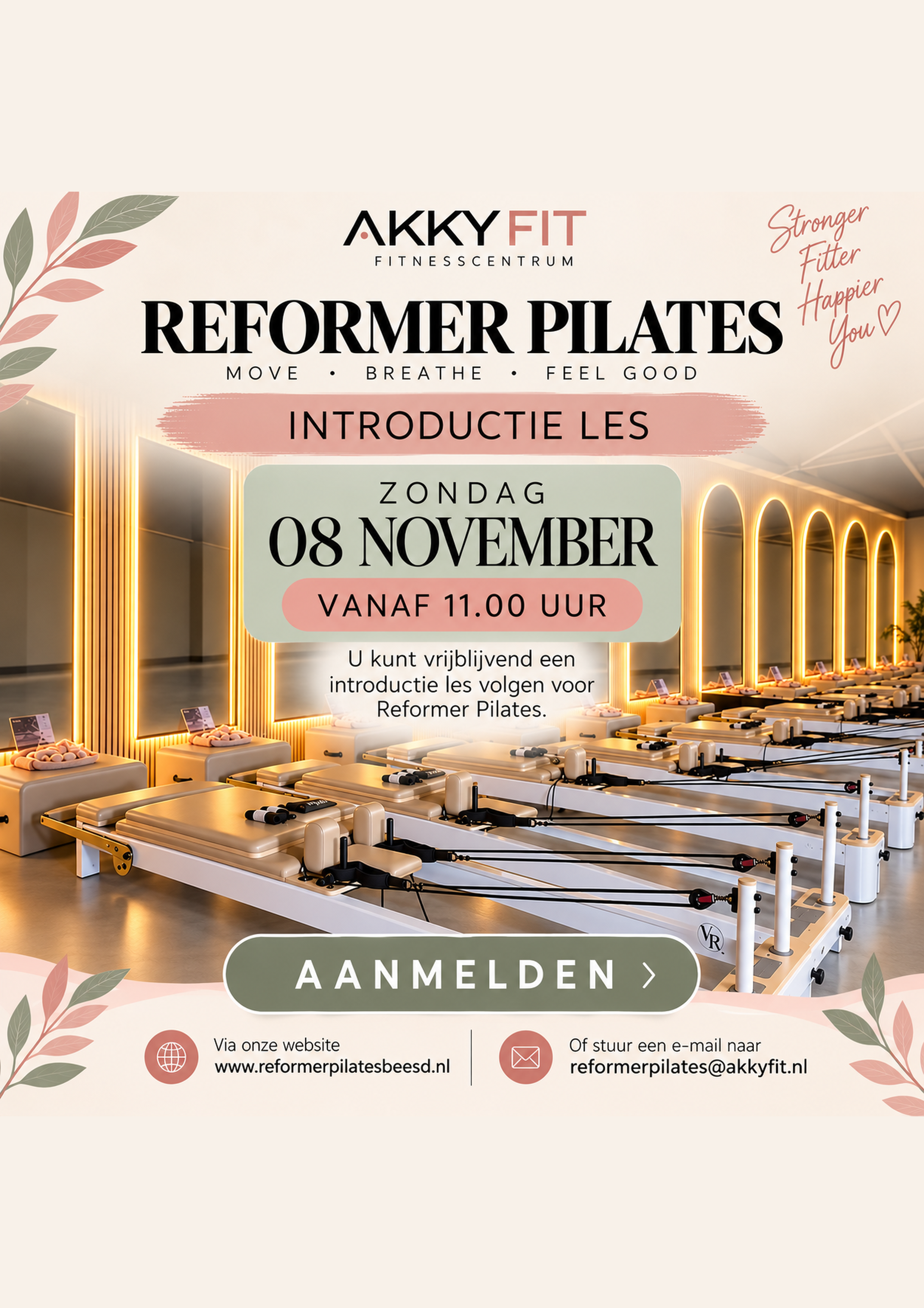 Informatie over aanmelden voor 8 november