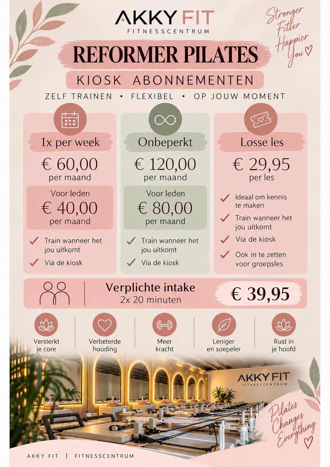 Prijslijst Reformer Kiosk